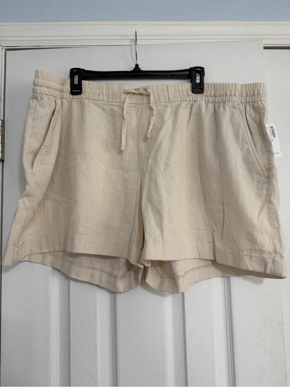 Old Navy linen blend beige shorts size XXL new NWT